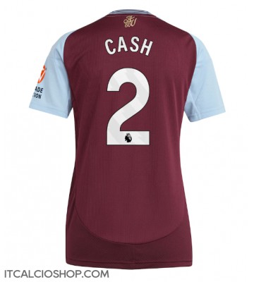 Aston Villa Matty Cash #2 Prima Maglia Femmina 2024-25 Manica Corta